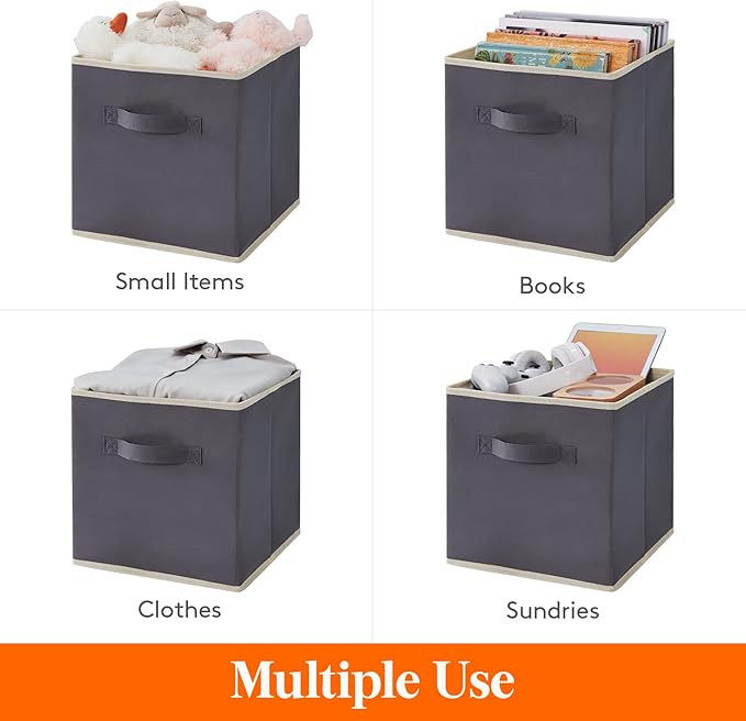 Lifewit 11 Inch Cube Storage Bins, Storage Cubes Foldable Medium Decorative - Image 4