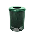 COATEDOUTDOORFURNITURE RFT-P-TXTGRN Heavy Duty Round Trash Receptacle by CoatedOutdoorFurniture