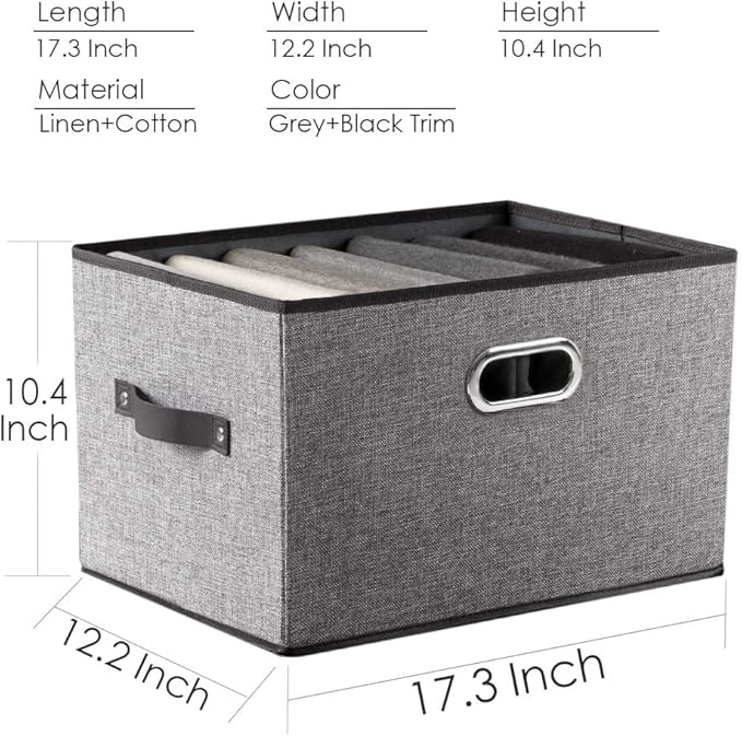 PRANDOM Larger Collapsible Storage Bins - Image 5