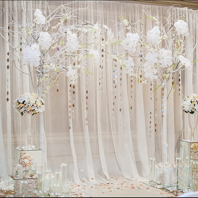 Chyhomenyc Ivory Sheer Scarf Valances - Image 3