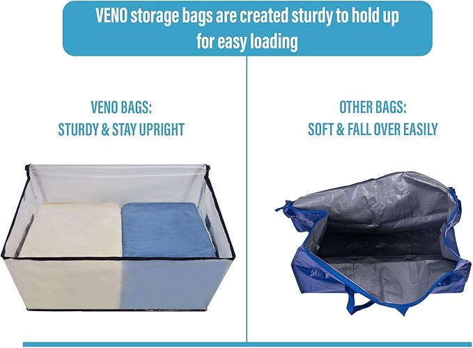 VENO 10 Pack Moving and Storage Bags, Heavy Duty, Alternative to Moving Boxes - Image 5