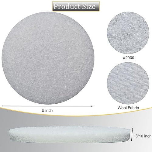 10 Pack 5 Inch 2000 Grits Multipurpose Scrubber Scouring Pads Flocking Scuff - Image 2
