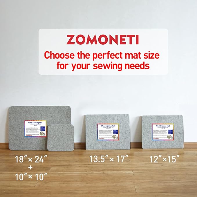 ZOMONETI 18" x 14" Wool Pressing Mat 100% New Zealand Felted Wool Ironing Mat - Image 6