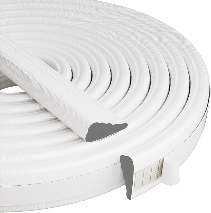 Wedge-Shape Window Weather Stripping Door Frame Seal Strip 118” White, Upgrade by KNEELISA