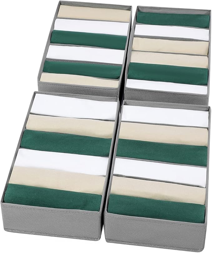 4 Packs T-shirt Drawer Organizers by Coorganisers
