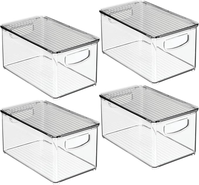 mDesign Plastic Deep Storage Bin Box Container - Image 11