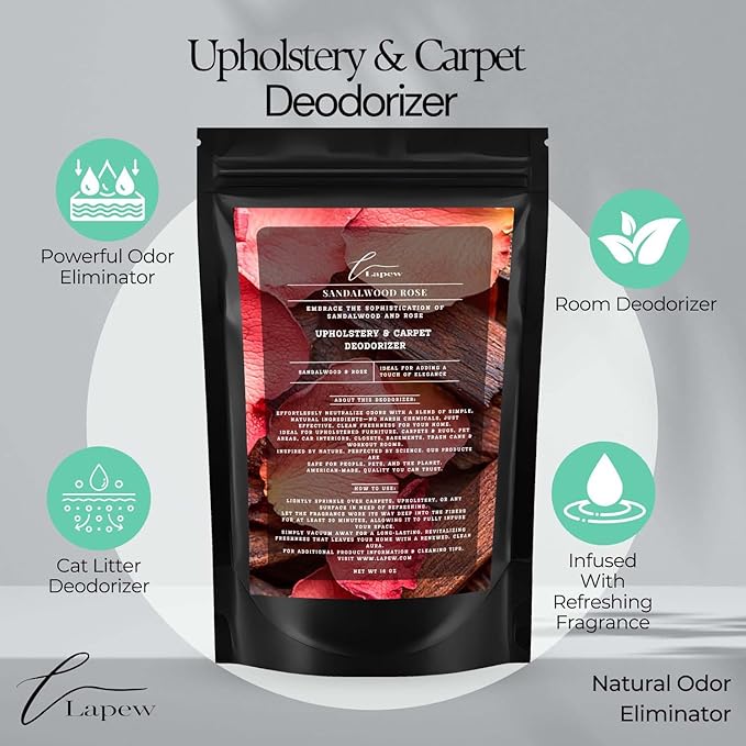 Sandalwood Rose Carpet Freshener Powder: Powerful Odor Eliminator - Image 4