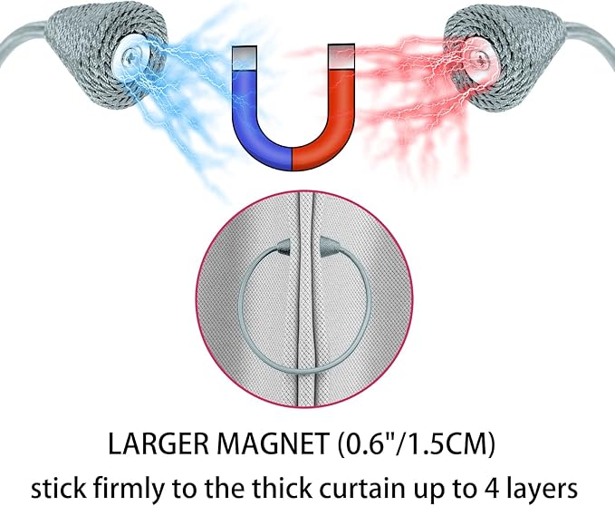 2 PCS Magnetic Curtain Tiebacks, European Style Convenient Drape Tie Backs - Image 6