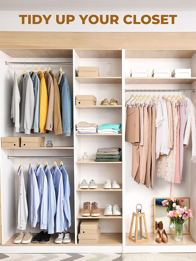 HOUSE DAY Velvet Skirt Hangers 24 Pack, Space Saving Slim Shorts Hanger - Image 9