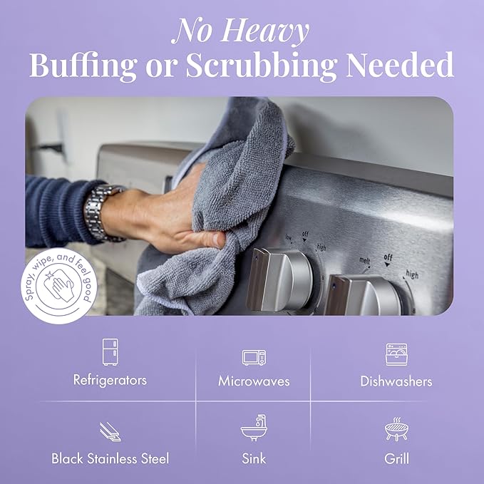Therapy Stainless Steel Cleaner and Polish 100% USDA Biobased, Fingerprint and - Image 4