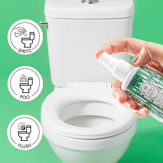 Toilet Spray, Eucalyptus, Bathroom Odor Deodorizer, 2Oz Each Travel Size Air - Image 3