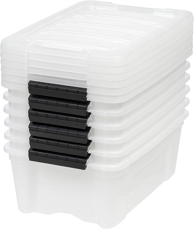 IRIS USA 13 Qt Stackable Plastic Storage Bins - Image 10