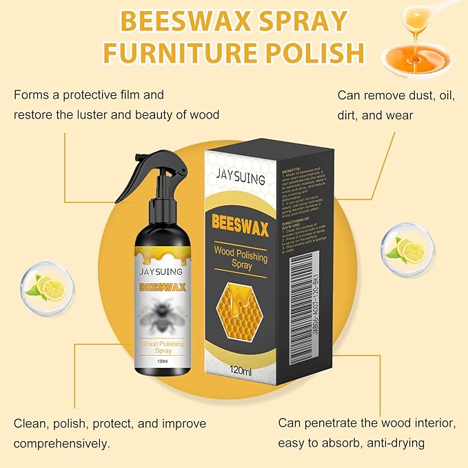 2PCS Natural Beeswax Care Spray & Restorer, The Original Beeswax Spray - Image 3