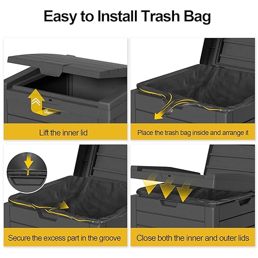 31 Gallon Outdoor Trash Can - Image 7