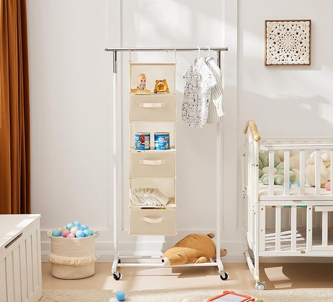 MAX Houser 6 Tier Shelf Hanging Closet Organizer, Closet Hanging Shelf - Image 6