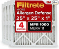 Filtrete 25x25x1 AC Furnace Air Filter, MERV 11, MPR 1000, Micro Allergen by Filtrete