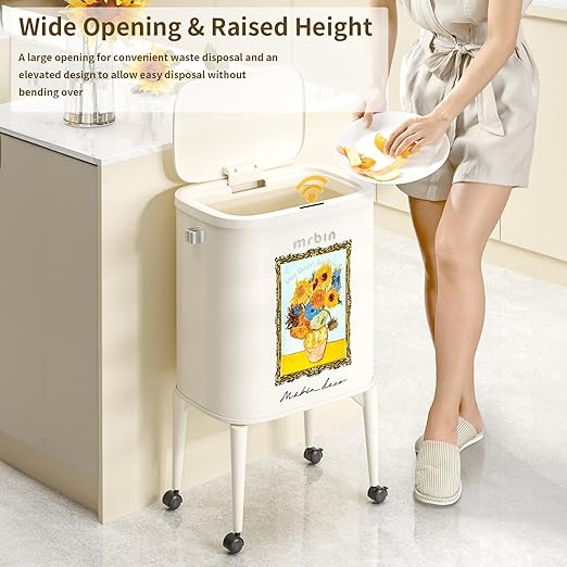 MRBIN Metal Motion Sensor Kitchen Trash Can - Image 3
