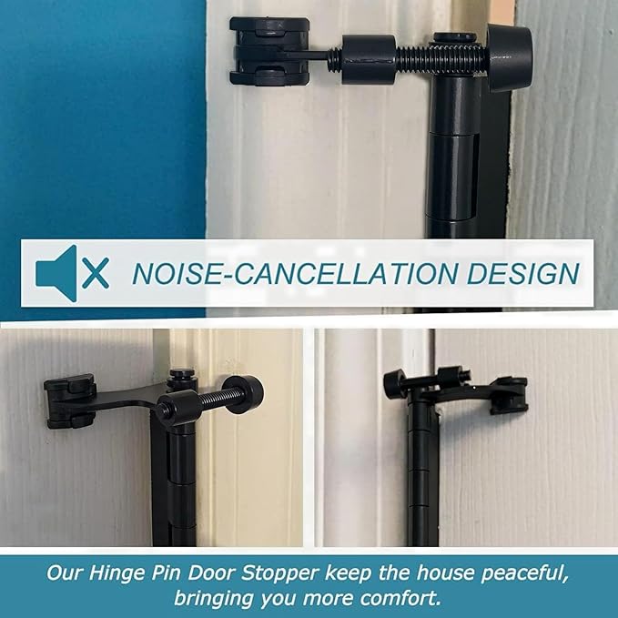 8 Pack Hinge Pin Oil Rubbed Bronze Door Stopper, Adjustable Heavy Duty Hinge - Image 5