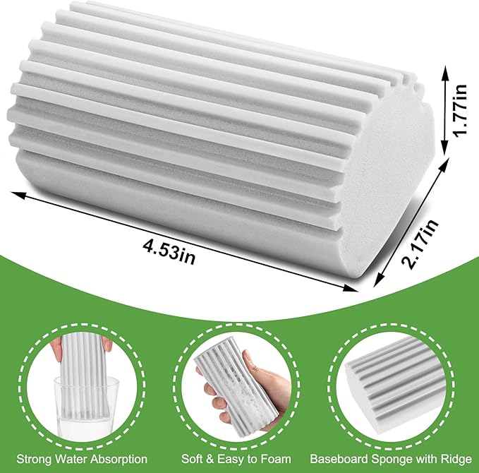 2-Pack Damp Clean Duster Sponge, Sponge Cleaning Brush, Duster - Image 2