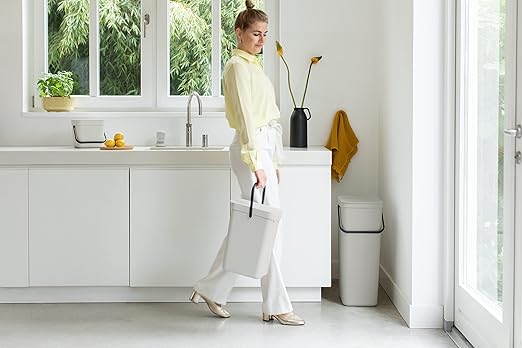 Brabantia Sort & Go Food Trash Can Small Countertop Kitchen Compost Caddy - Image 9