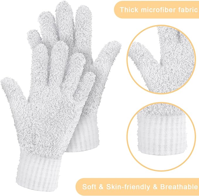 Bencailor 3 Pairs Microfiber Plant Dusting Gloves Leaf Cleaning Gloves - Image 5