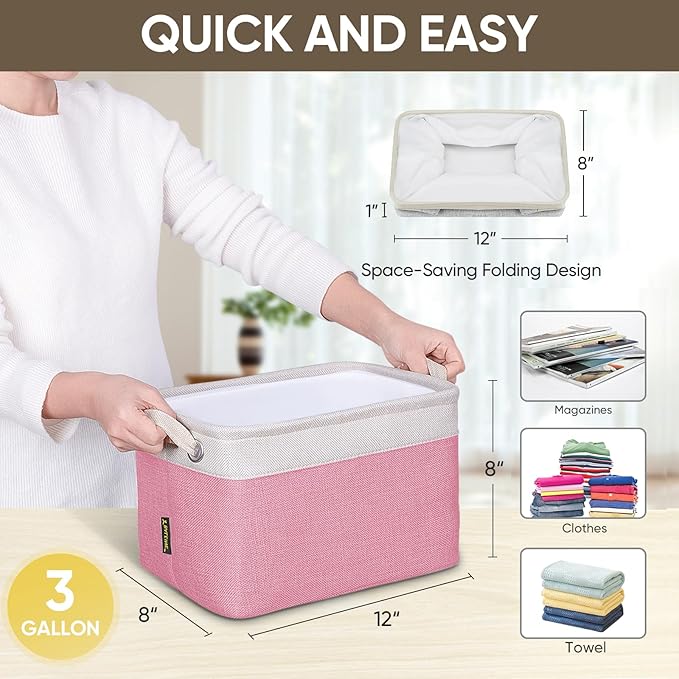BALEINE 2 Pack Fabric Storage Bins - Image 7