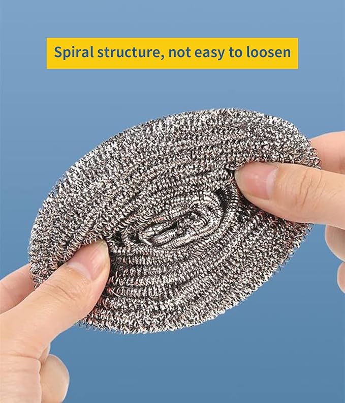 6Pcs Steel Wool Scrubbers - Image 3