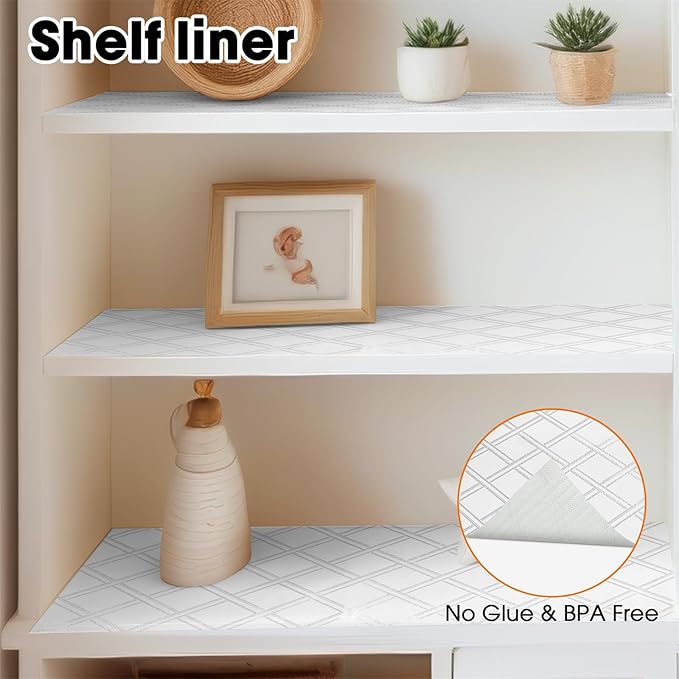 Drawer and Shelf Liner for Kitchen Cabinets Non-Adhesive Cabinet Liners for - Image 9