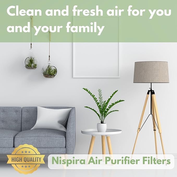 Nispira HEPA Filter with 4 Pre-Carbon Filters Compatible with Whirlpool - Image 7