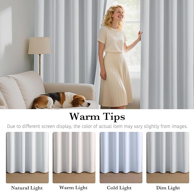 RYB HOME Mini Small 100% Blackout Curtains - Image 6