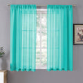Tollpiz Short Sheer Curtains Linen Textured Living Room Curtain Sheers Light by Tollpiz