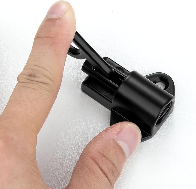 6 Packs Self-Closing Latches，Black Spring Door Lock，Resilient Bolt Latch - Image 4