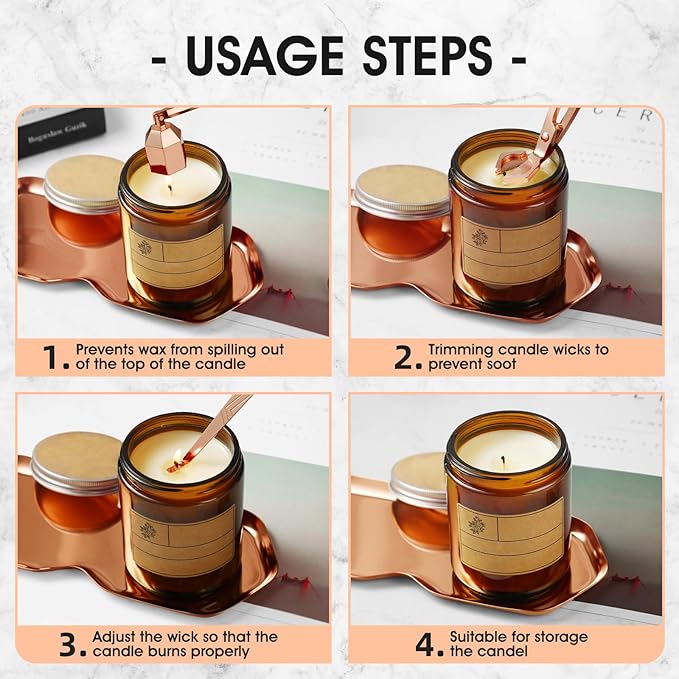 PATOISE 4 in 1 Candle Accessory Set, Wick Trimmer, Candle Snuffer, Wick Scoop - Image 7