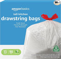 Amazon Basics 13 Gallon Flextra Strength Tall Kitchen Drawstring Trash Bags by AmazonBasics