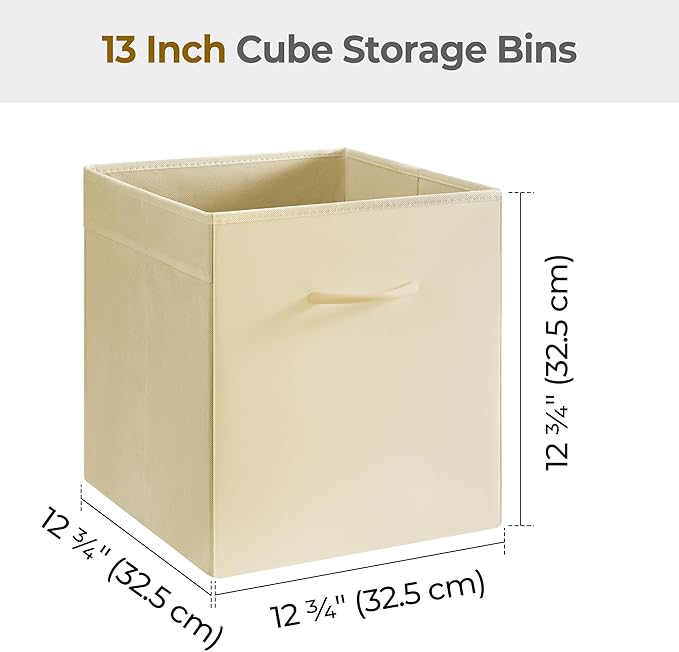 StorageWorks Beige Storage Cubes, 13x13 Storage Cube Bins - Image 2