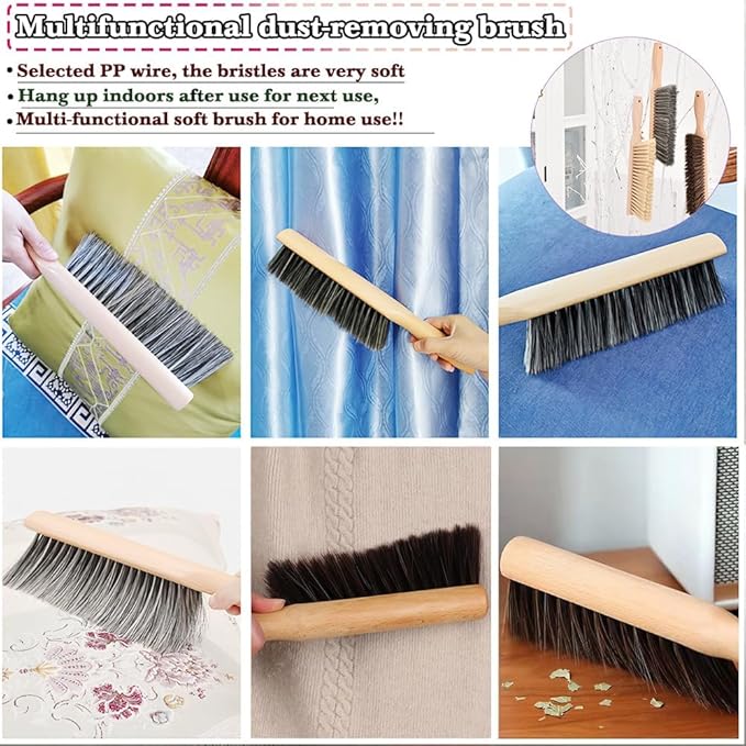 2Pcs Hand Broom Brush Beech Wood, Dust Brush, Duster - Image 7