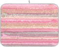 Pink Gold Stripe Dish Drying Mat by Wamika