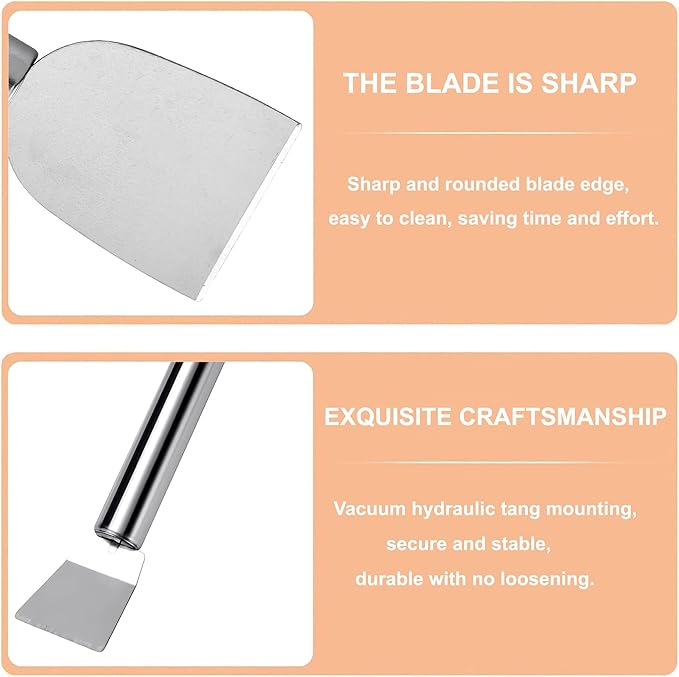 2 PCS Stainless Steel Scrapers – Multifunctional Scraper Cleaning Tool - Image 5