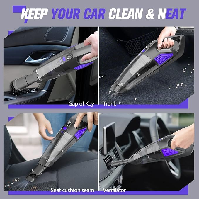 Handheld Vacuum Cordless Cleaner, Powerful Portable and Dust Buster Hand Vcauum - Image 6