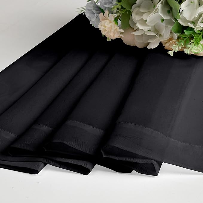 Chyhomenyc Black Sheer Window Curtain Panels 54 Inch 2 Panels, Light Filtering - Image 9