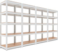 HOMEDANT House 5 Tier 24.4" W Laminated Metal Shelving Unit Adjustable Storage by TheBestOrganizingSolution