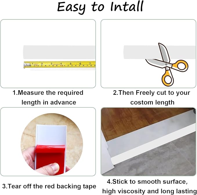 Floor/Door Flat Transition Strip & Self Adhesive Floor Vinyl Floor Edge Trim - Image 2