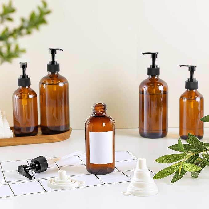 12 Pack Amber Glass Bottles 8oz - Image 2
