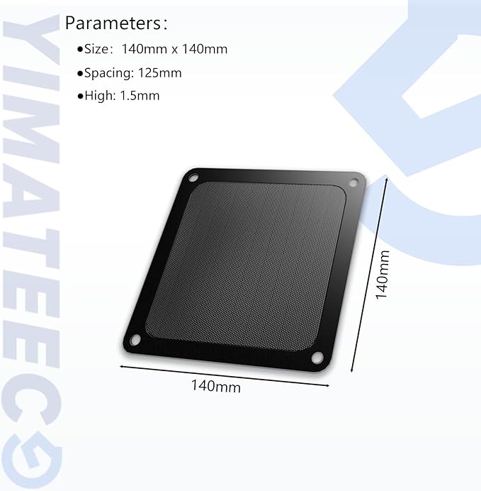 Dust Filter PC 140mm for Computer Cooler Fan/PSU/Routers PVC 50 Mesh, Magnetic - Image 6