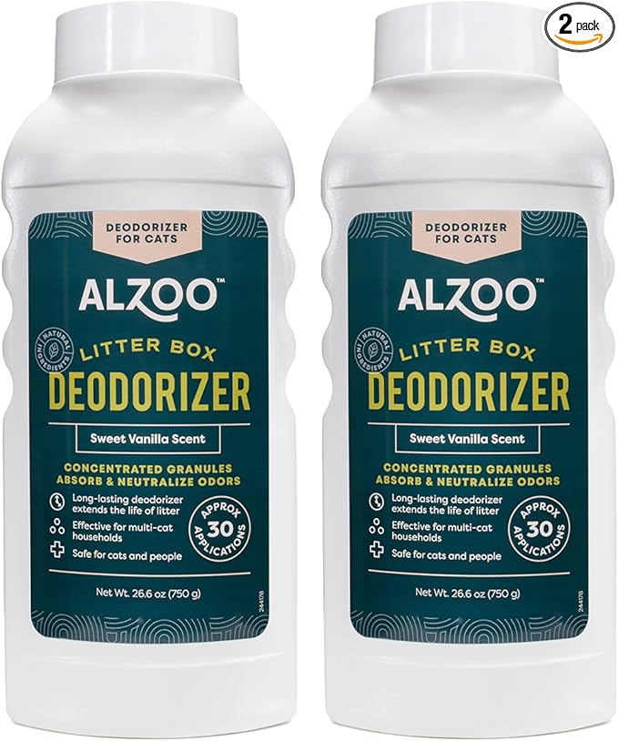 ALZOO Cat Litter Deodorizer, Concentrated Granules Absorb & Help Neutralize by ALZOO