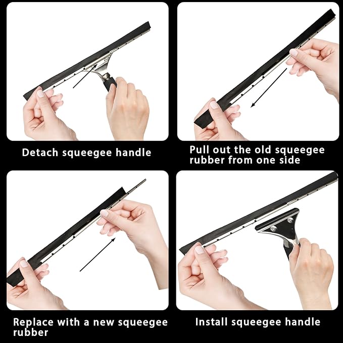 Squeegee Replacement Rubber 41 Inch Squeegee Rubber Replacement Black Squeegee - Image 4