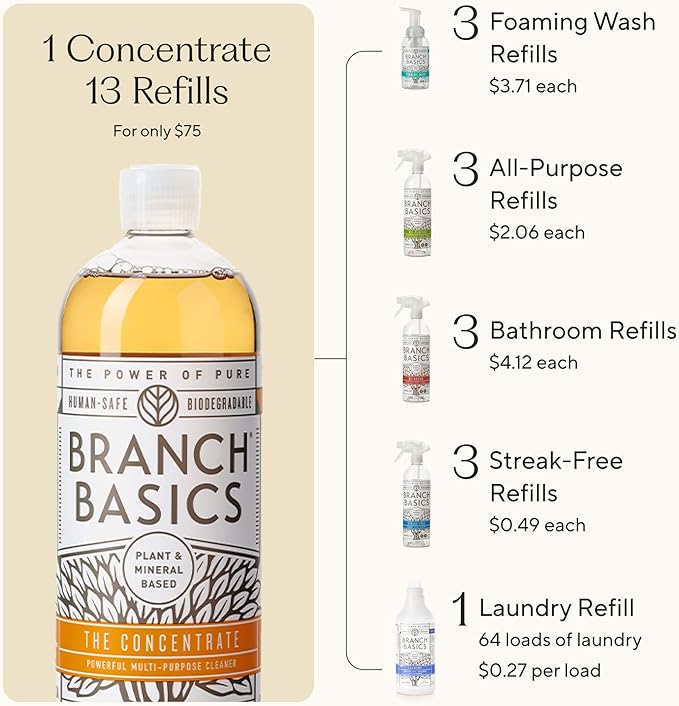 Branch Basics Concentrate + Oxygen Boost REFILL: Stain Remover and All Purpose - Image 5