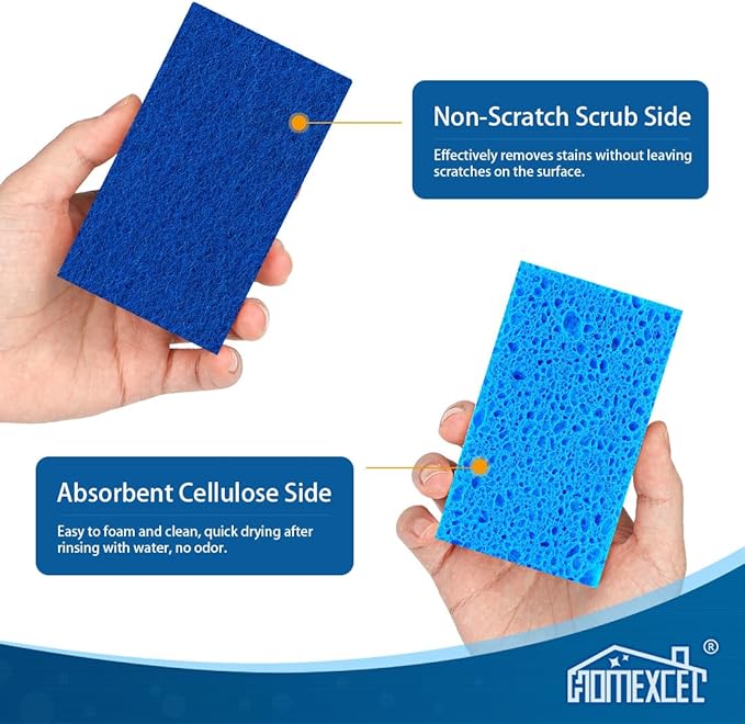 HOMEXCEL Sponges Kitchen 12pcs, Non-Scratch Sponges - Image 3