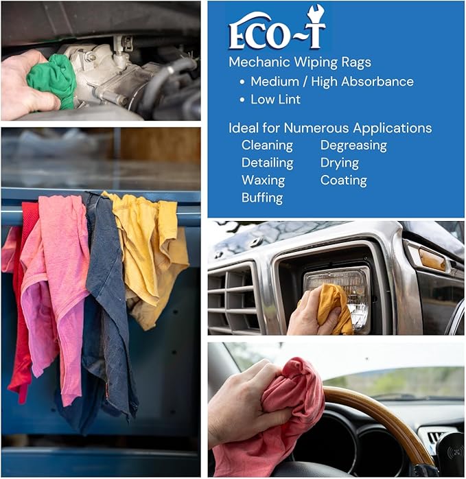 25 Lb Box Eco-T Mechanic Shop Rags - Image 4