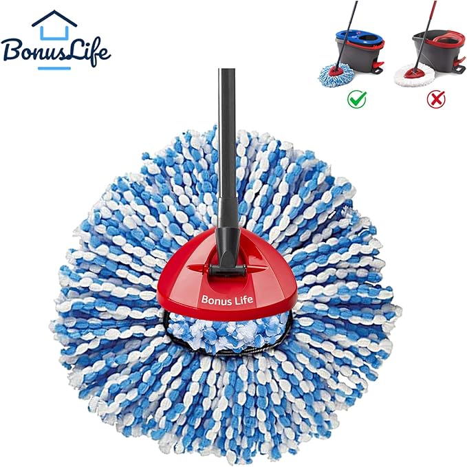 BonusLife 2-Pack Mop Head for O-Ceda RinseClean Spin Mop Refill 2-Tank System - Image 4
